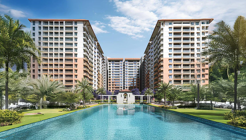Godrej MSR City pool and landscaped surroundings — artistic impression