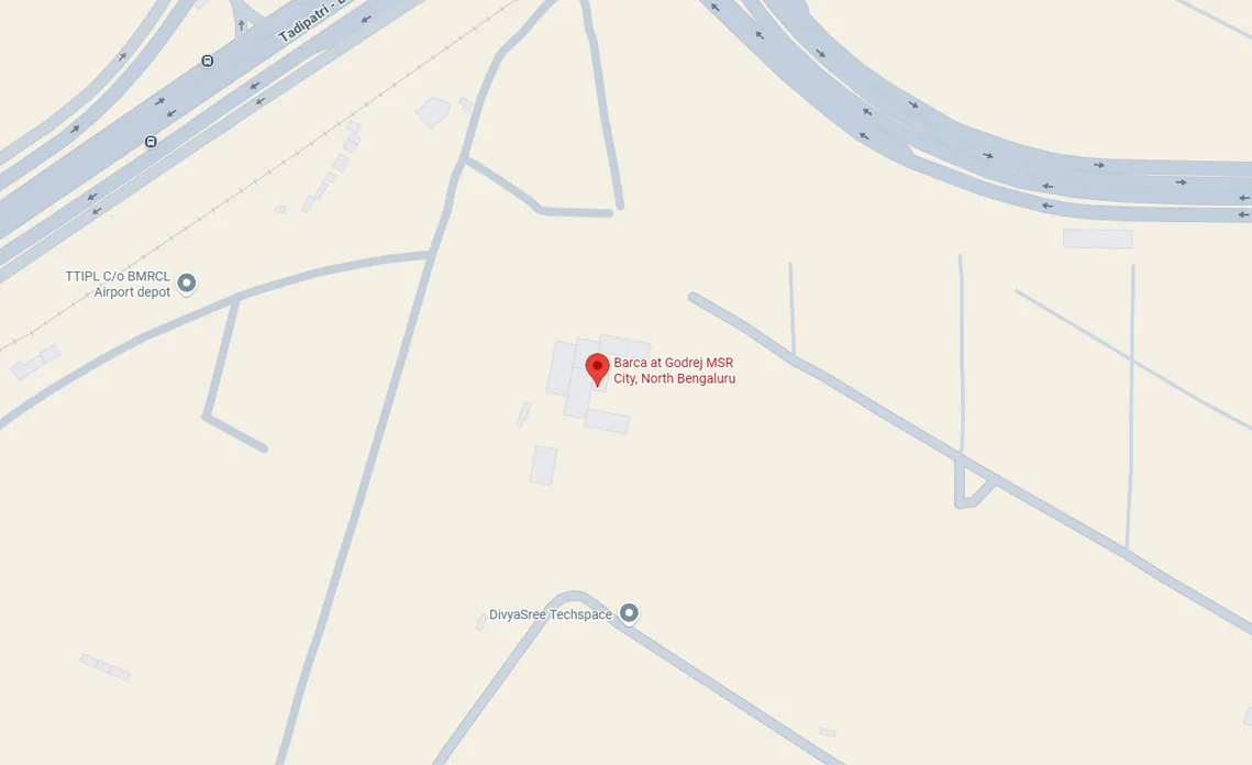 Location map for Godrej MSR City in Devanahalli, Bangalore